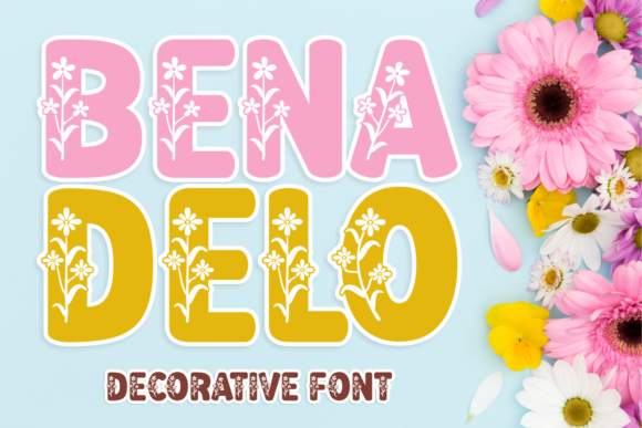 Bena Delo: A Floral Decorative Typeface for Editorial Design