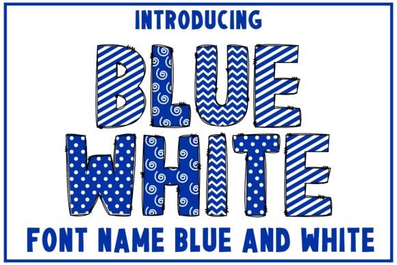 Blue and White Font for Charming Handmade Products