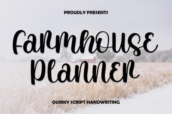 Farmhouse Planner: A Script Font for Editorial Charm