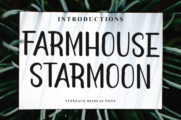Farmhouse Starmoon Script Font for Handmade Product Design