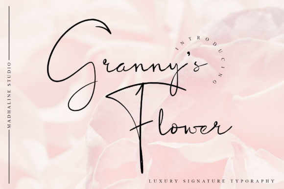 Granny's Flower: A Script Font Built for Marketing Visuals