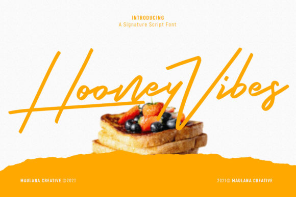 Hooney Vibes: A Signature Script Font with Genuine Character