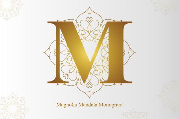 Magnolia Mandala Monogram: A Decorative Font for Distinctive Branding