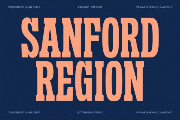 Sanford Region: A Condensed Slab Serif Typeface Built for Campaign Impact