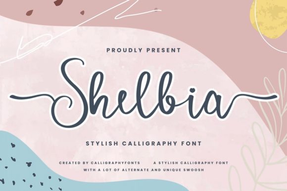 Shelbia Font: A Calligraphy Typeface for Handmade Products