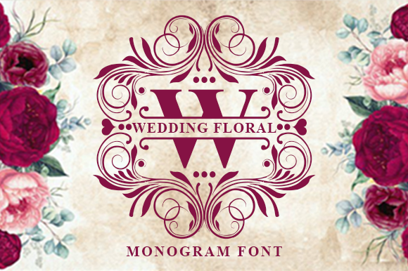 Wedding Floral Monogram: A Decorative Font for Brand Storytelling