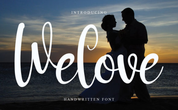 Welove Font for Handmade Products and Craft Projects