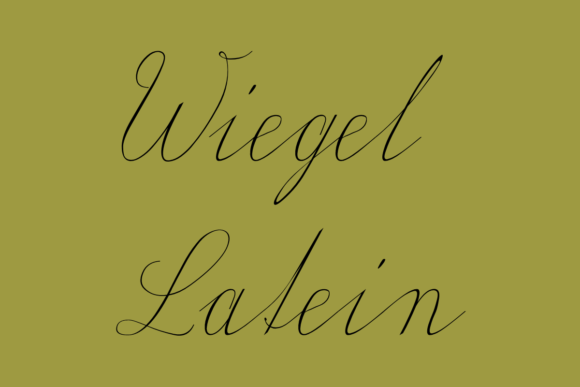 Wiegel Latein: A Romantic Handwritten Font for Crafters