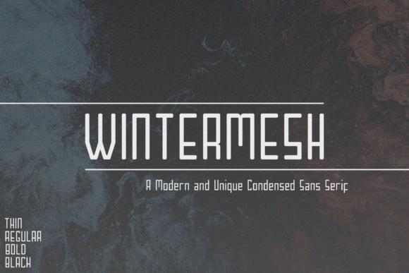 Wintermesh: A Condensed Sans Serif for Digital Branding